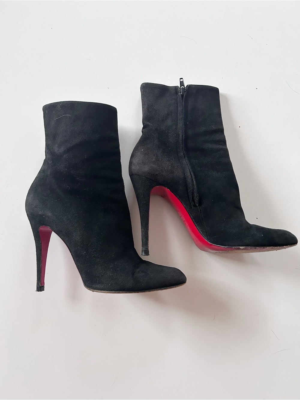 Christian Louboutin Forever Kate Black Suede Ankle Boots –
39 French size